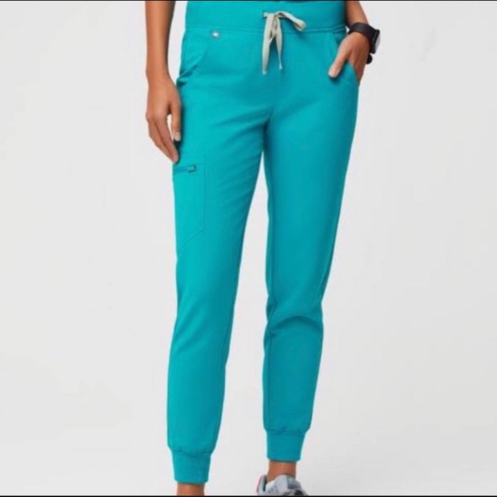 Teal fig pants